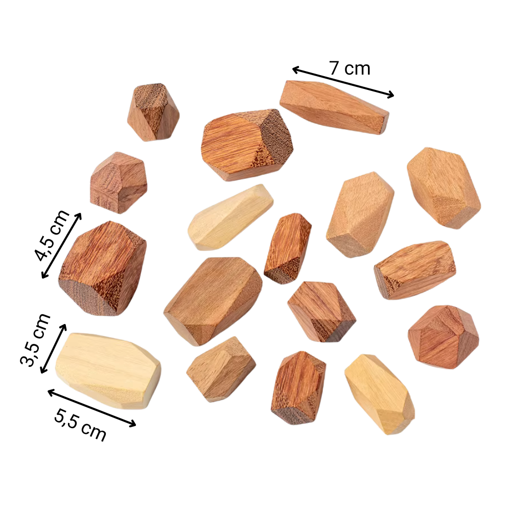 Eco-Friendly Wooden Balancing Blocks – Natural Log Building Toy